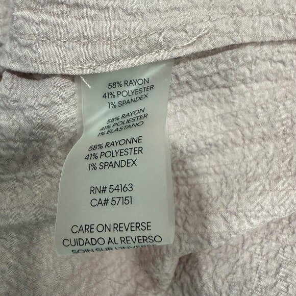 Calvin Klein Pink Textured Midi Dress V Neckline Smocked Waist Size 6 - Picture 3 of 9